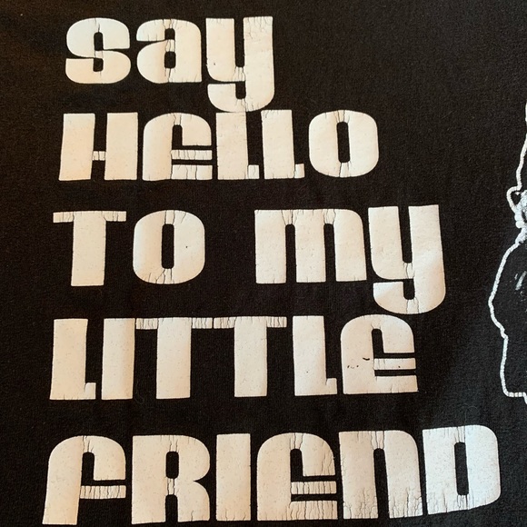 “Say Hello To My Little Friend” Gnome Black Graphic Tee Shirt Mens Small (34-36) - Picture 8 of 11